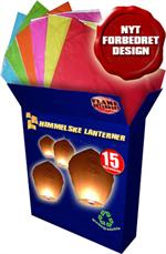 15 Himmelske Lanterner - kul�rte, ogs� til dagslys